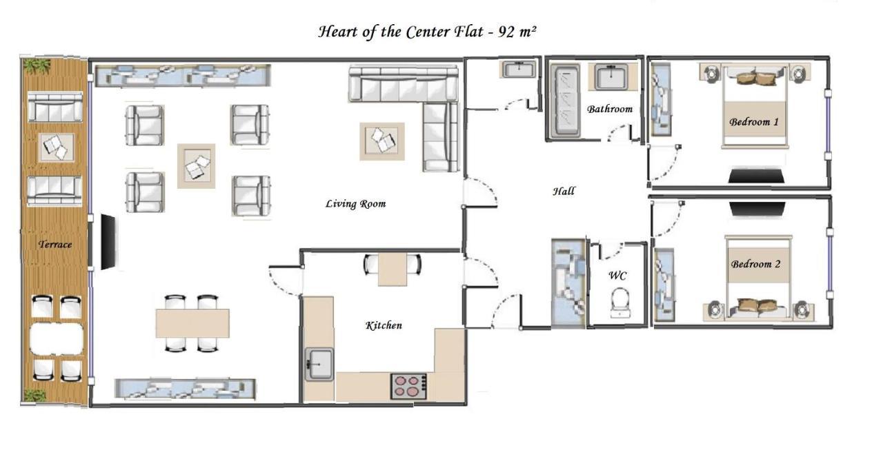 Heart Of Nice- Modern Elegant 2Br Flat Big Terrace Ngoại thất bức ảnh